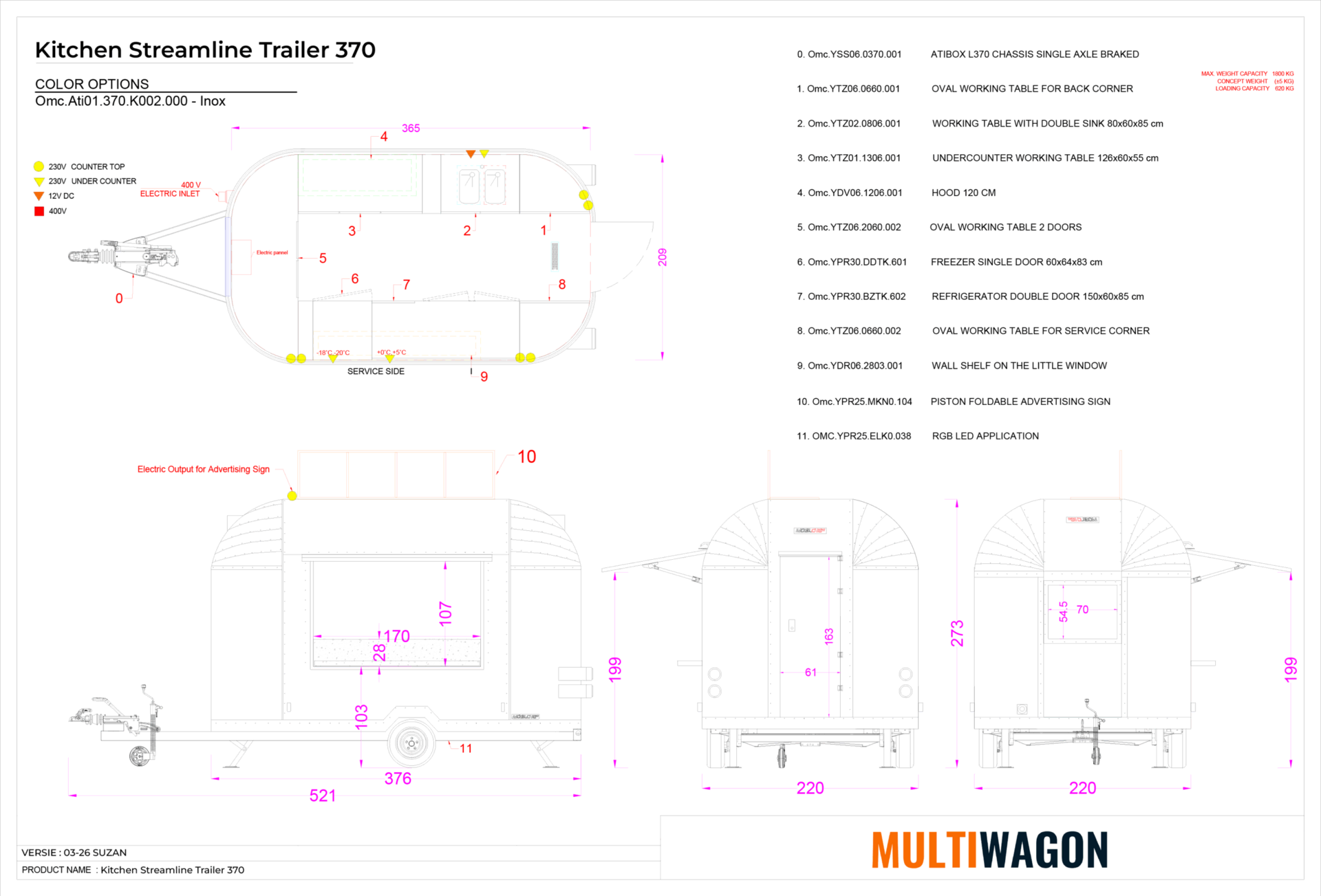 Kitchen Streamline Trailer 370