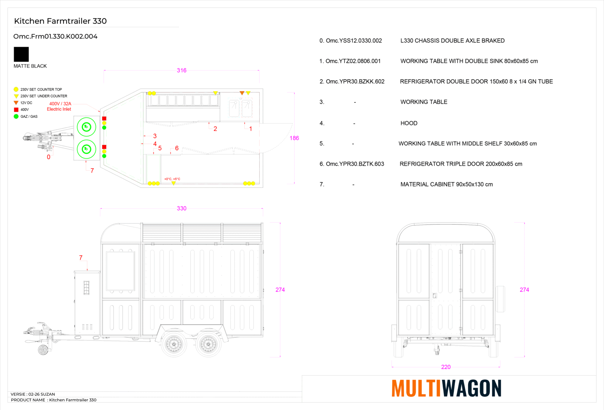 Kitchen Farm Trailer 330