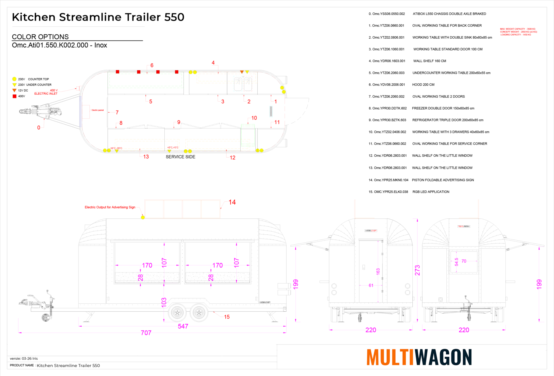 Kitchen Streamline Trailer 550